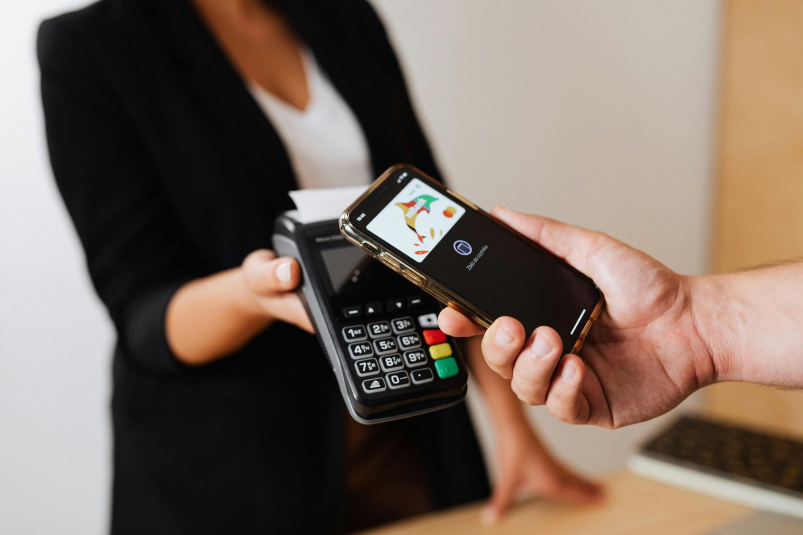 Freelancer making an online payment using a mobile payment platform